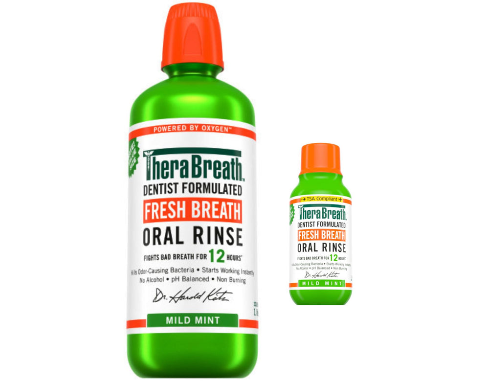 TheraBreath Fresh Breath Mouthwash bottle with Mild Mint flavor, 1 liter