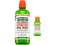 TheraBreath Fresh Breath Mouthwash bottle with Mild Mint flavor, 1 liter