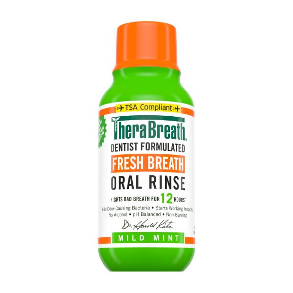 ADA Accepted logo with TheraBreath Mouthwash