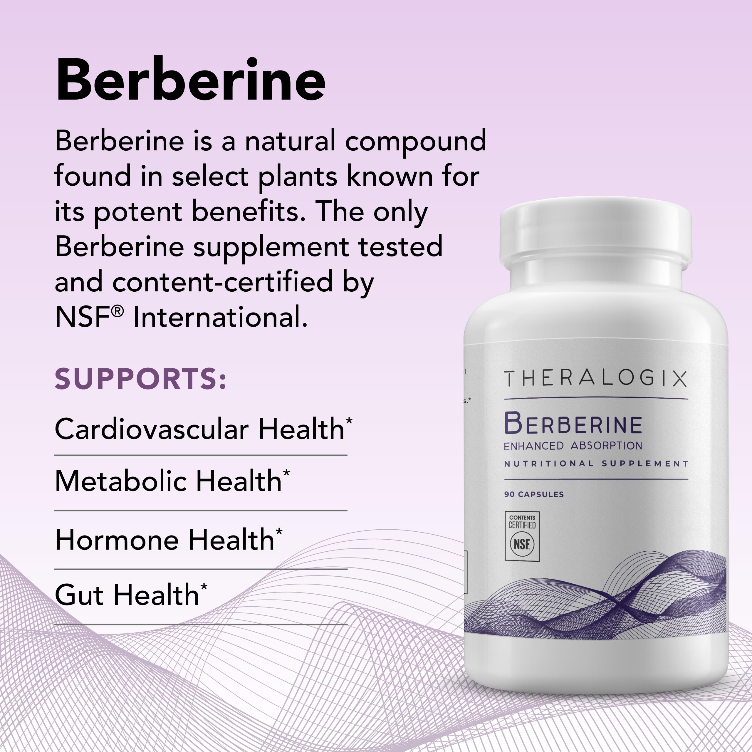 NSF Certified Berberine supplement packaging on display