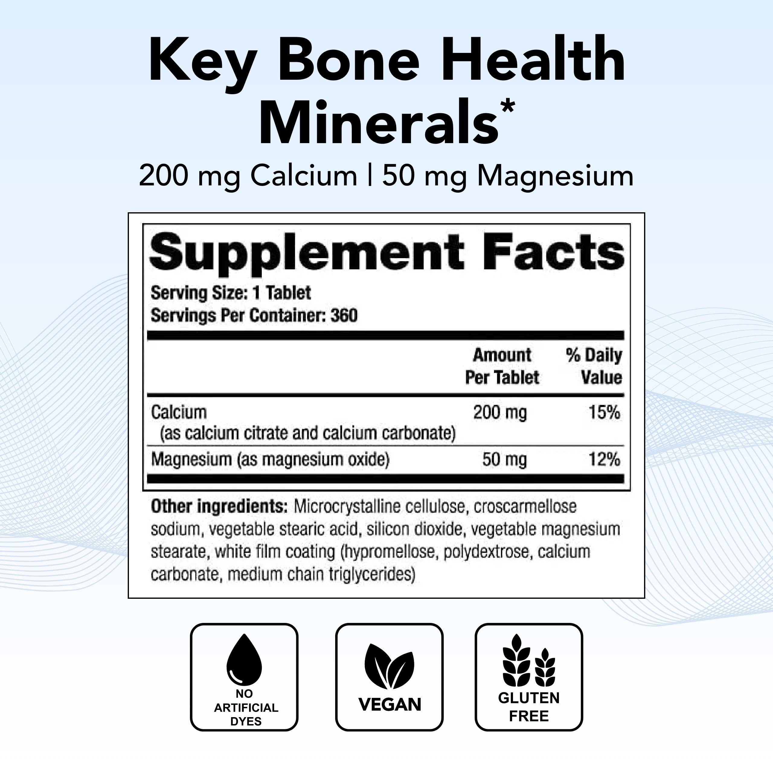 Slim, easy-to-swallow CalMag Thins tablets