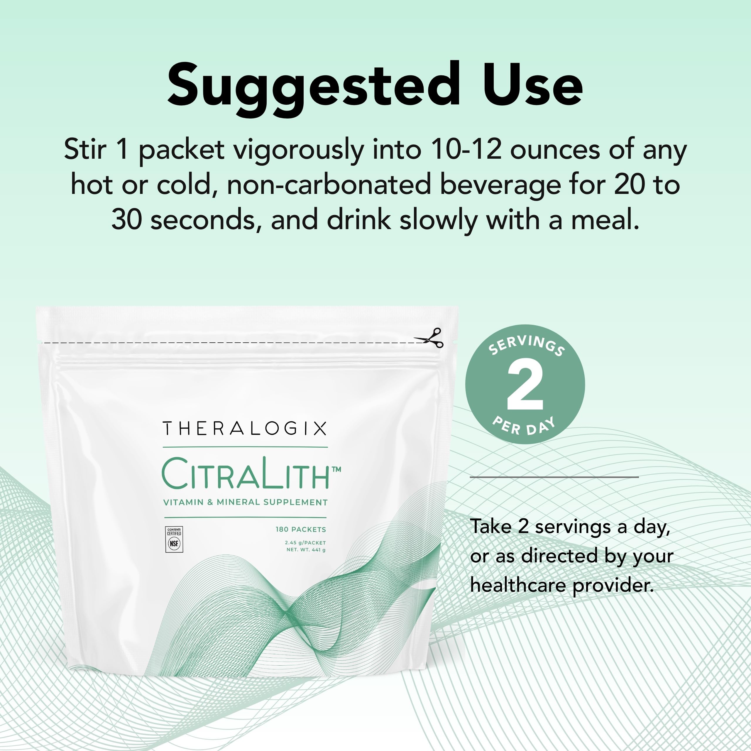 CitraLith packets highlighting added vitamin B6