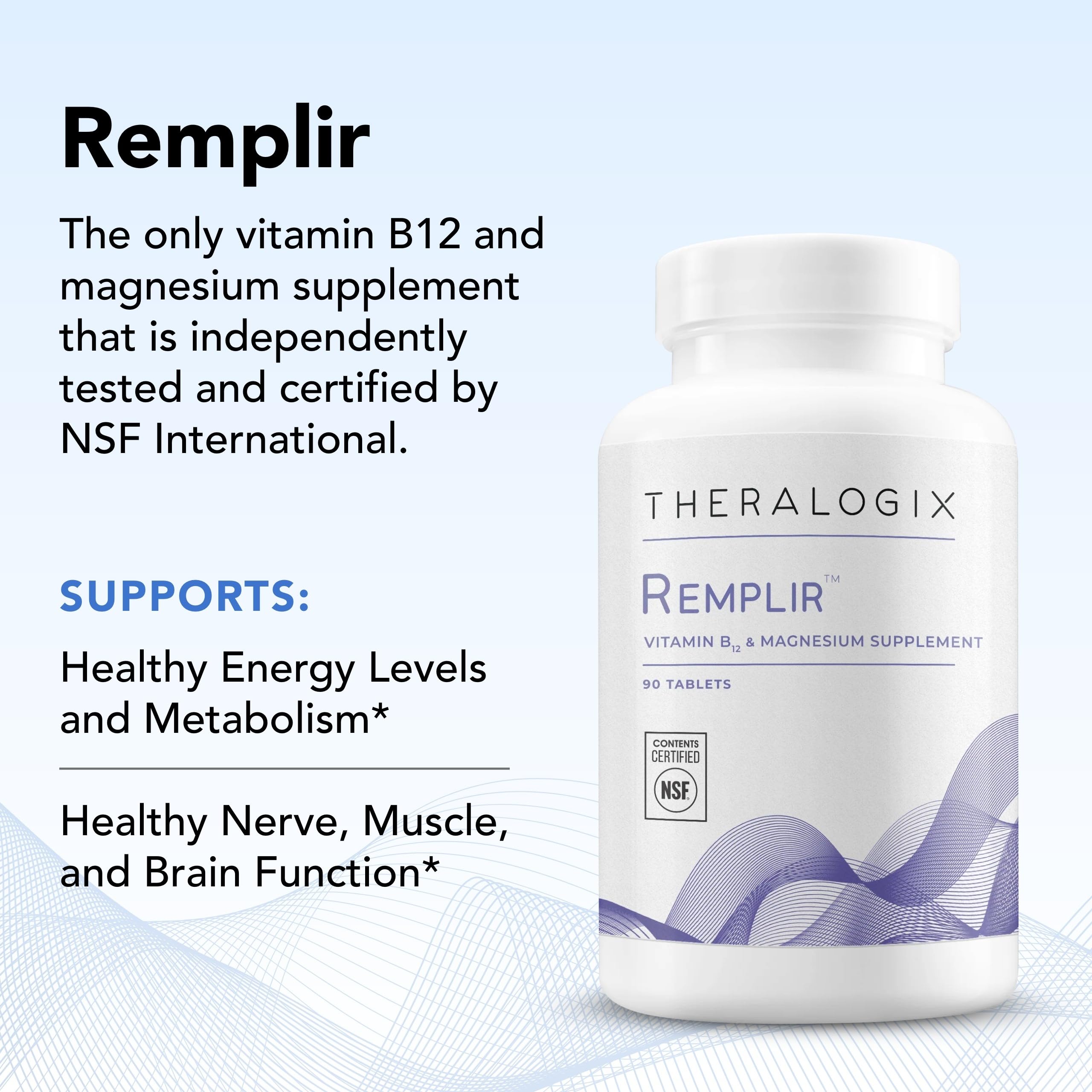 Remplir supplement bottle highlighting bone health support