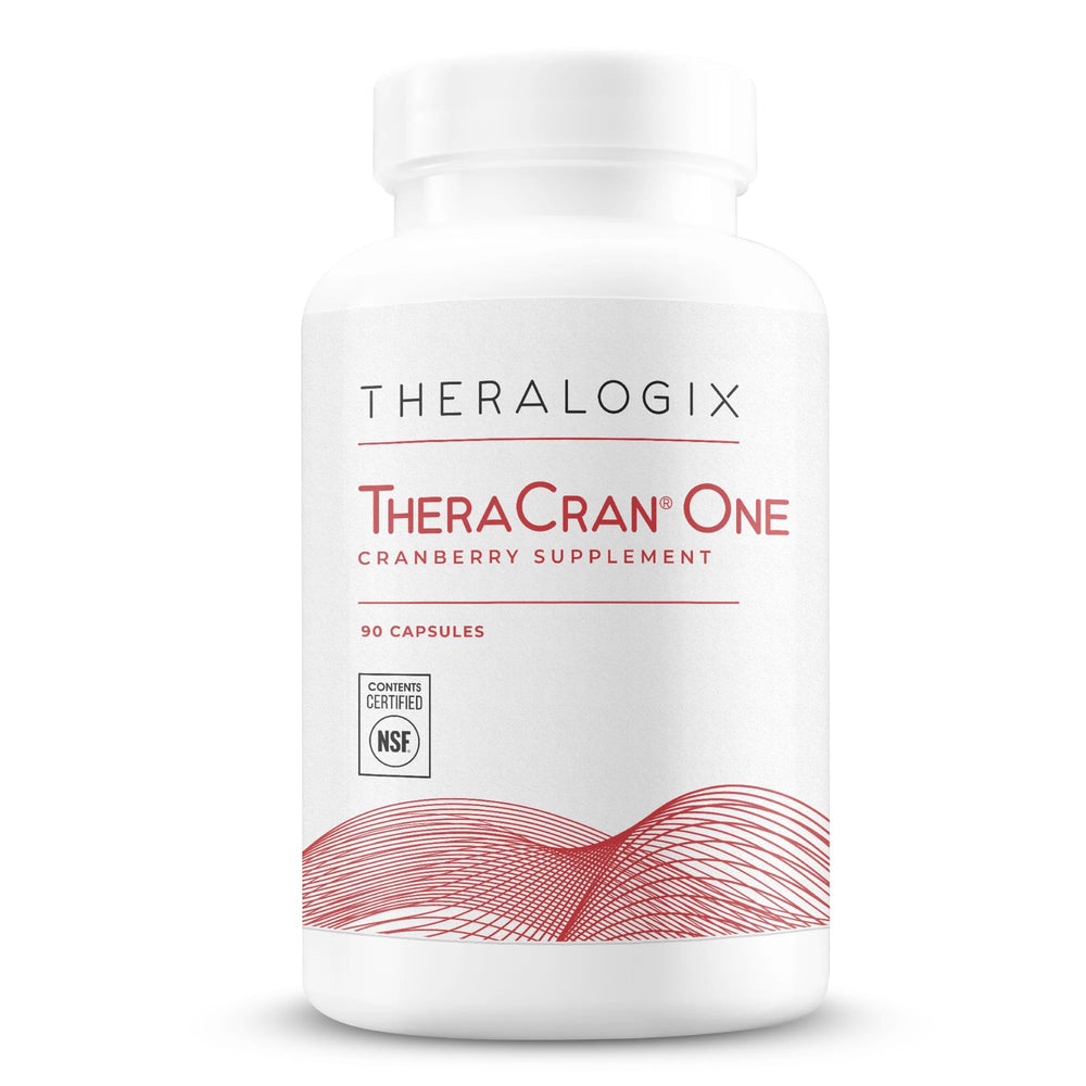 Theralogix TheraCran One Cranberry Capsules bottle on white background