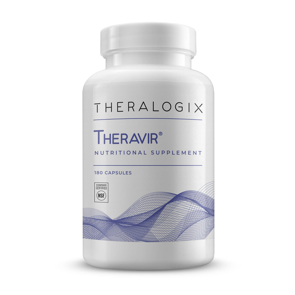 Theralogix Theravir Immune Support bottle with 180 capsules – hero image