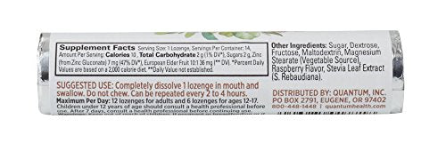 TheraZinc Elderberry Lozenges packaging showing 14-count box