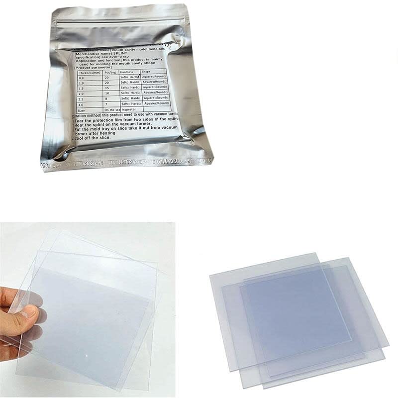 Thermoforming material for lab orthodontic splints soft and hard square or round