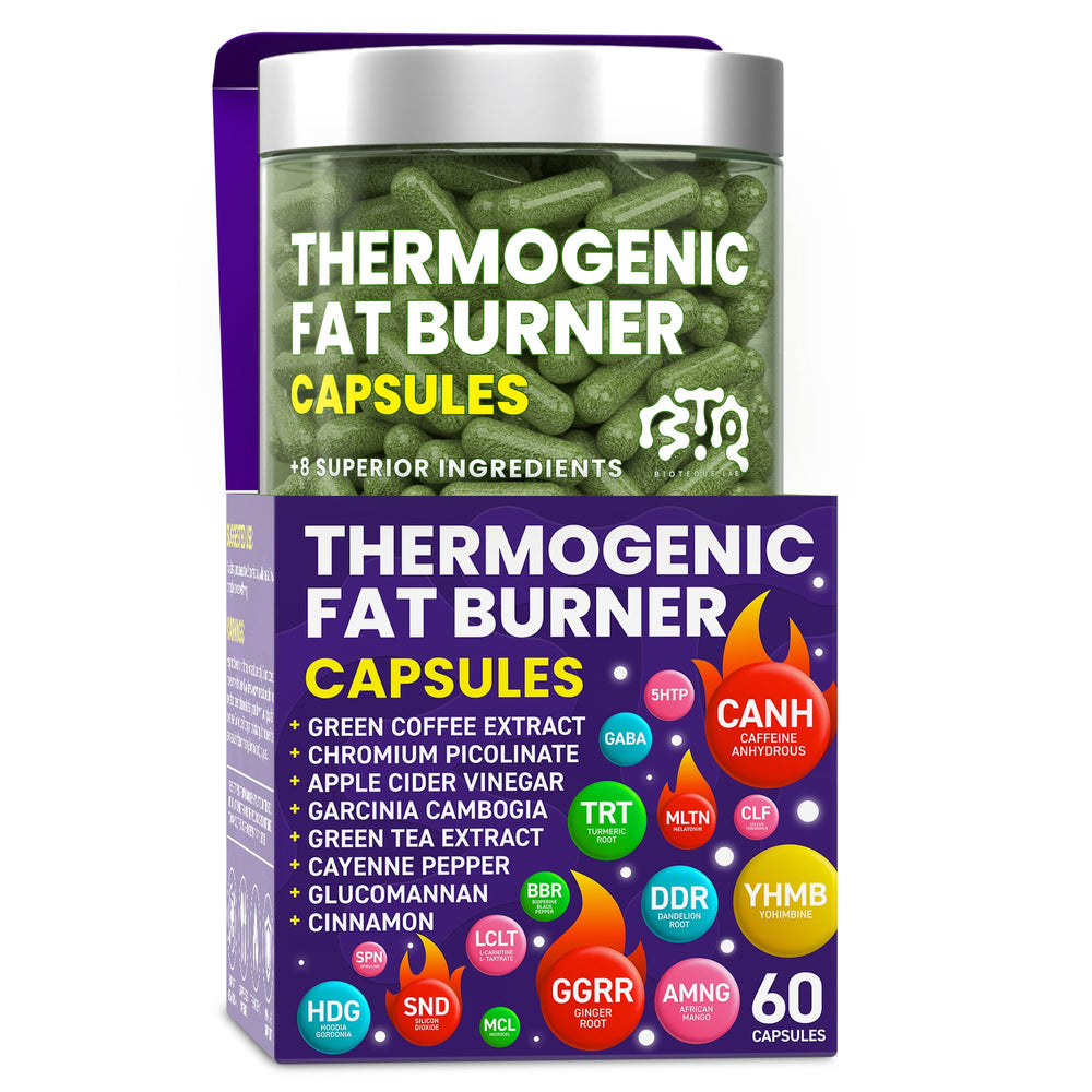 Bottle of Thermogenic Fat Burner Capsules (60 count)