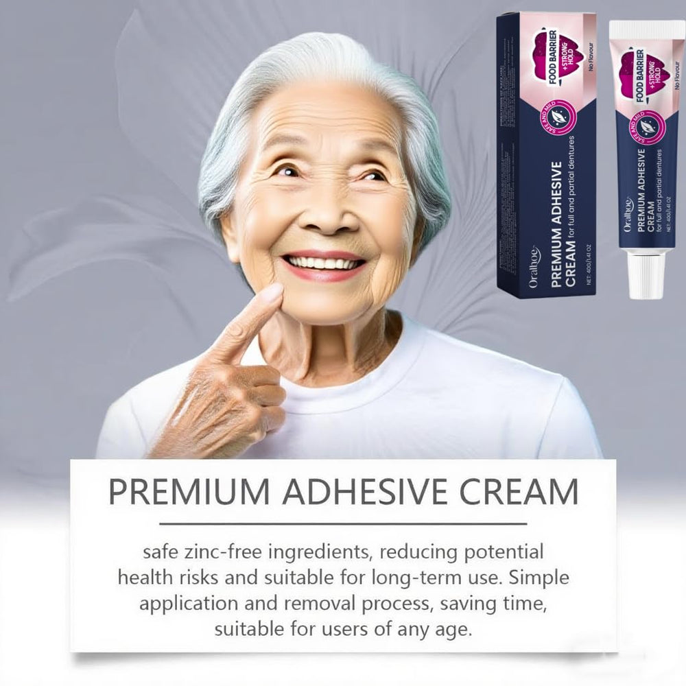 Illustration of natural ingredients for denture adhesive