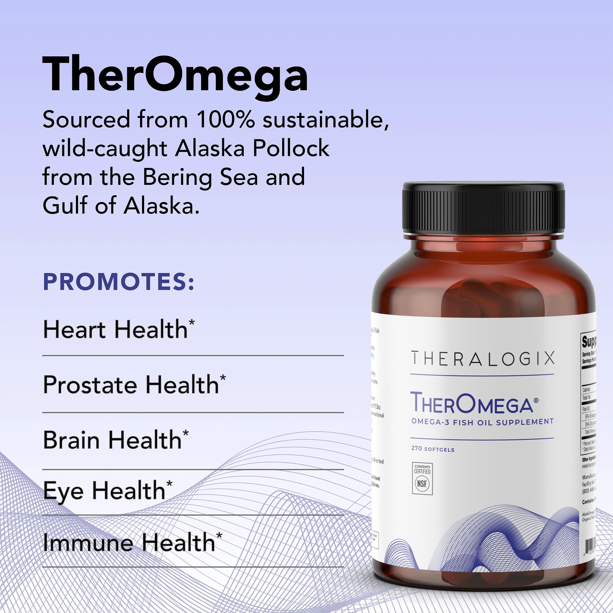 TherOmega bottle back with supplement facts