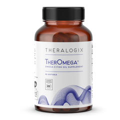 TherOmega omega-3 fish oil softgels bottle front