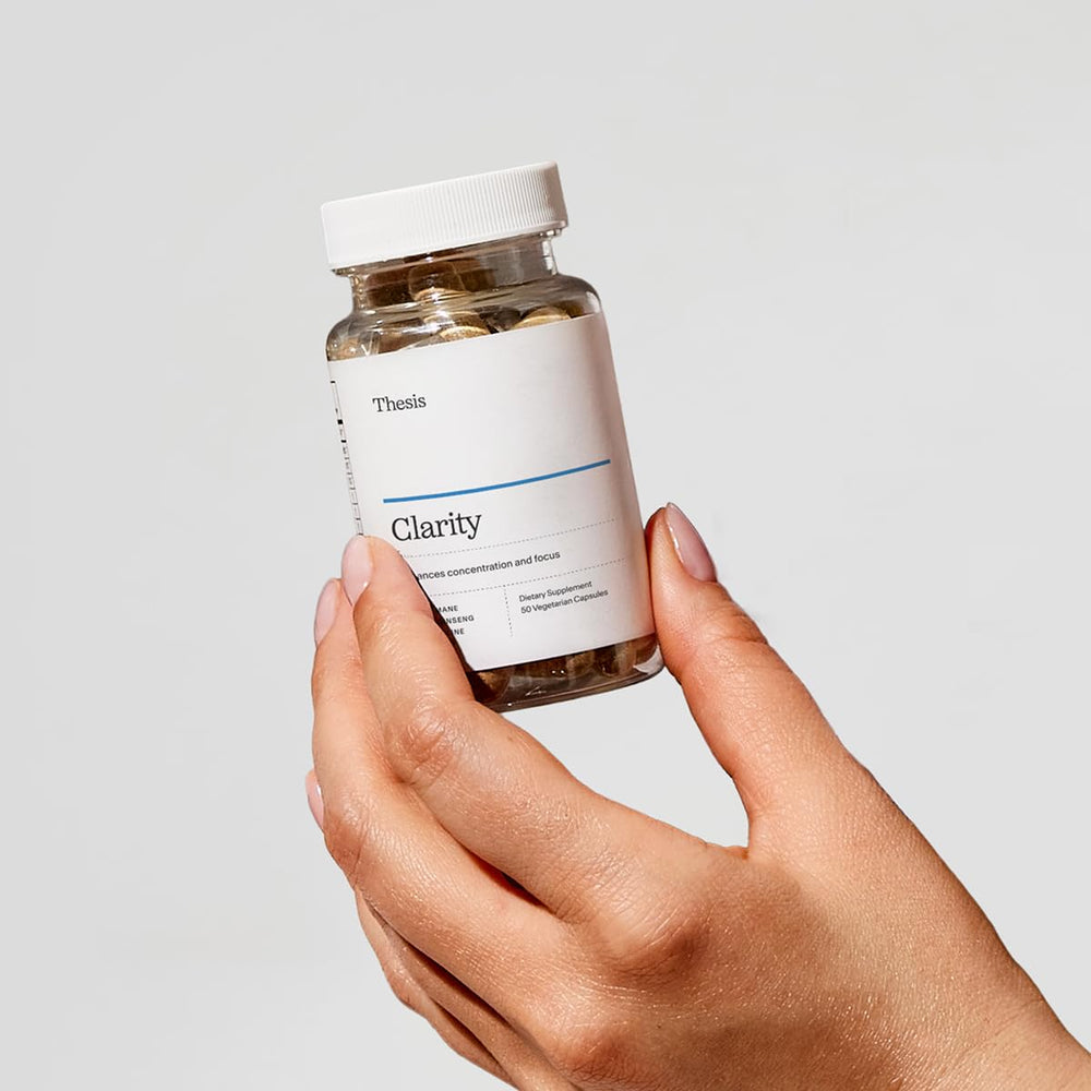 Two Thesis Clarity capsules with daily use setup