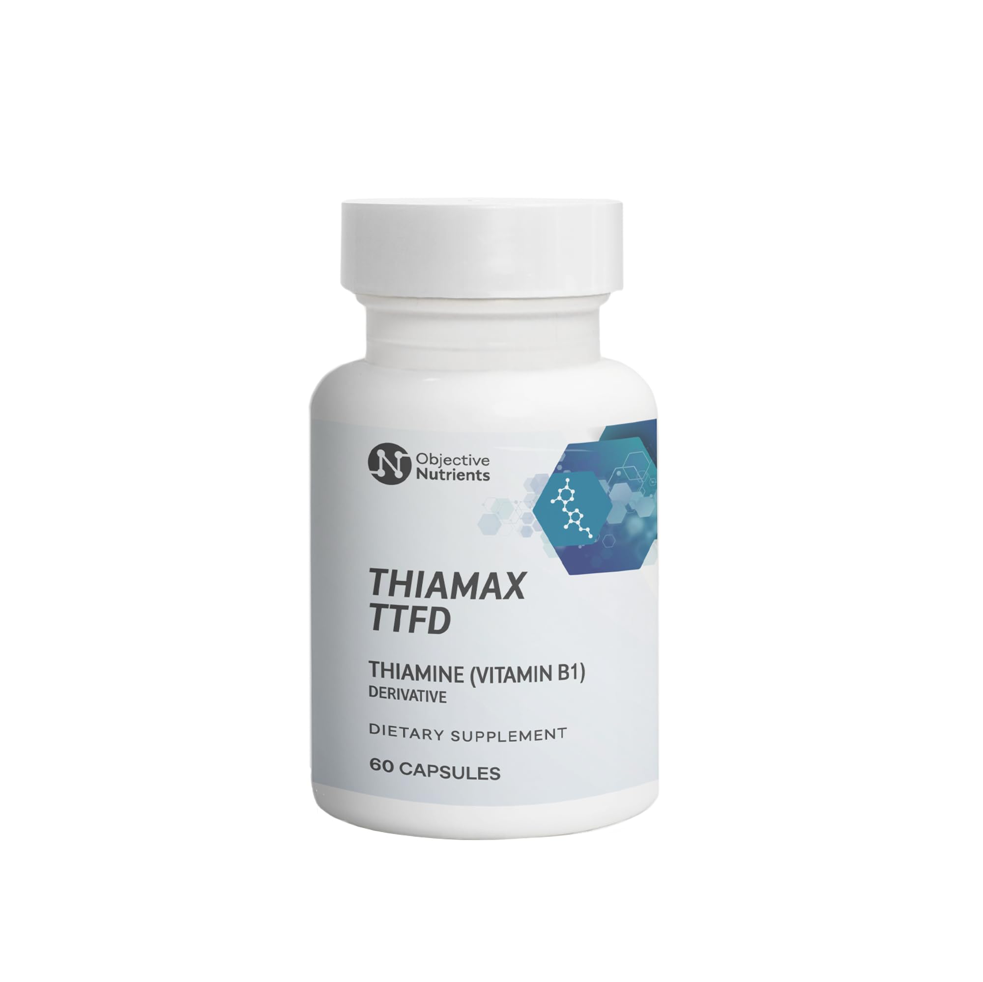 Thiamax Vitamin B1 TTFD original formula bottle and capsules