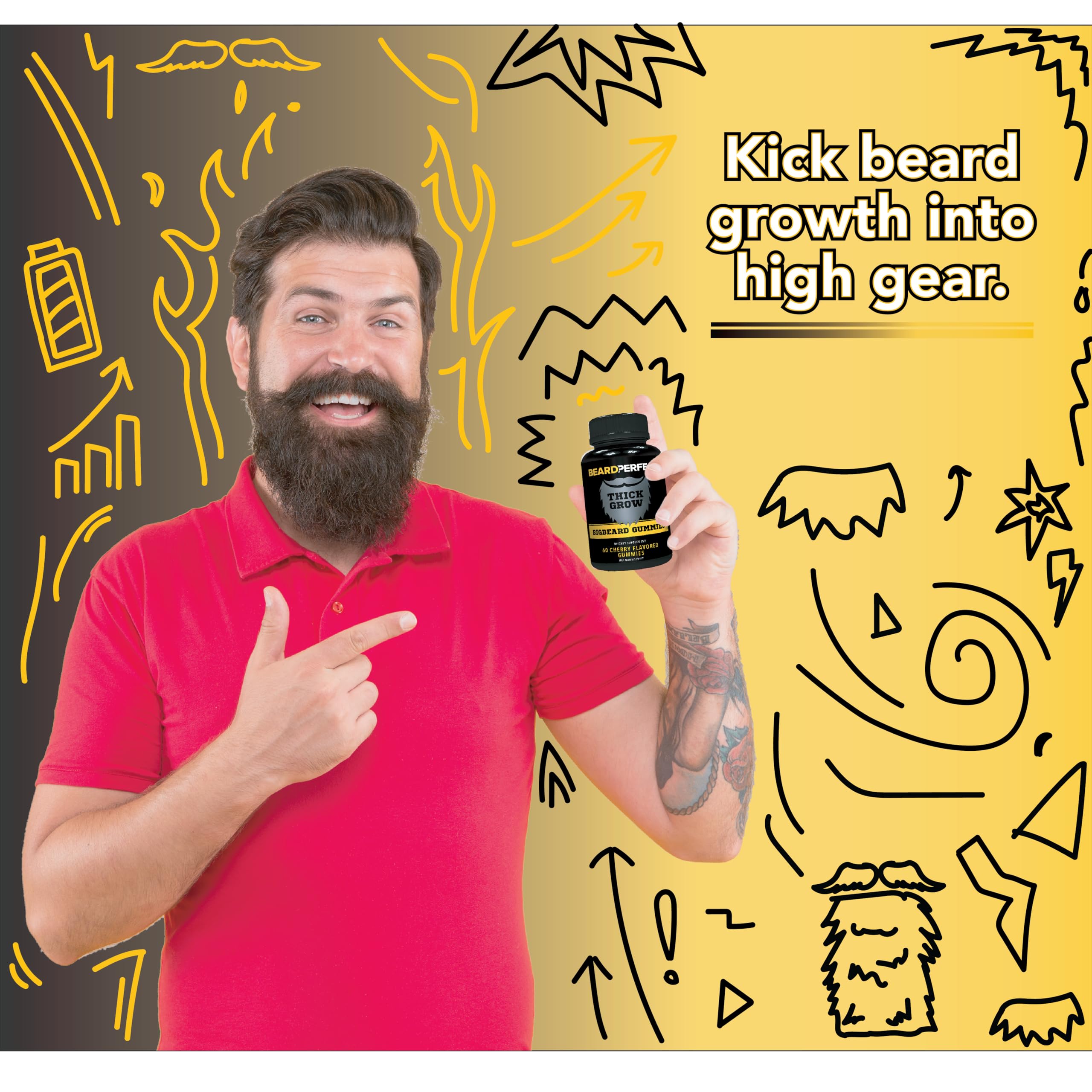 Beard growth infographic