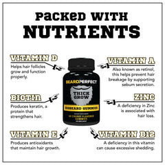 Biotin, B12, zinc and other nutrients ingredients close-up