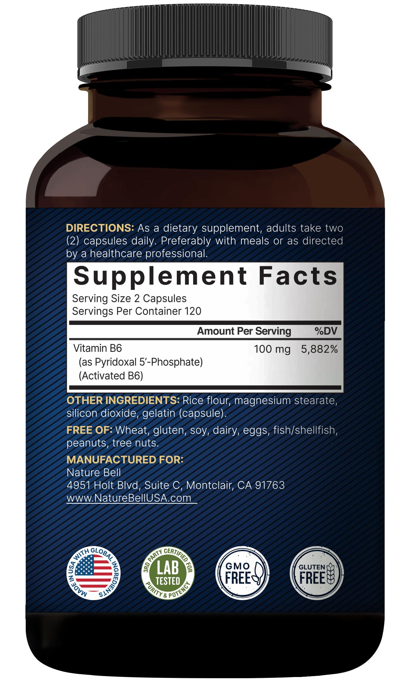 Third-party lab tested P5P vitamin B6