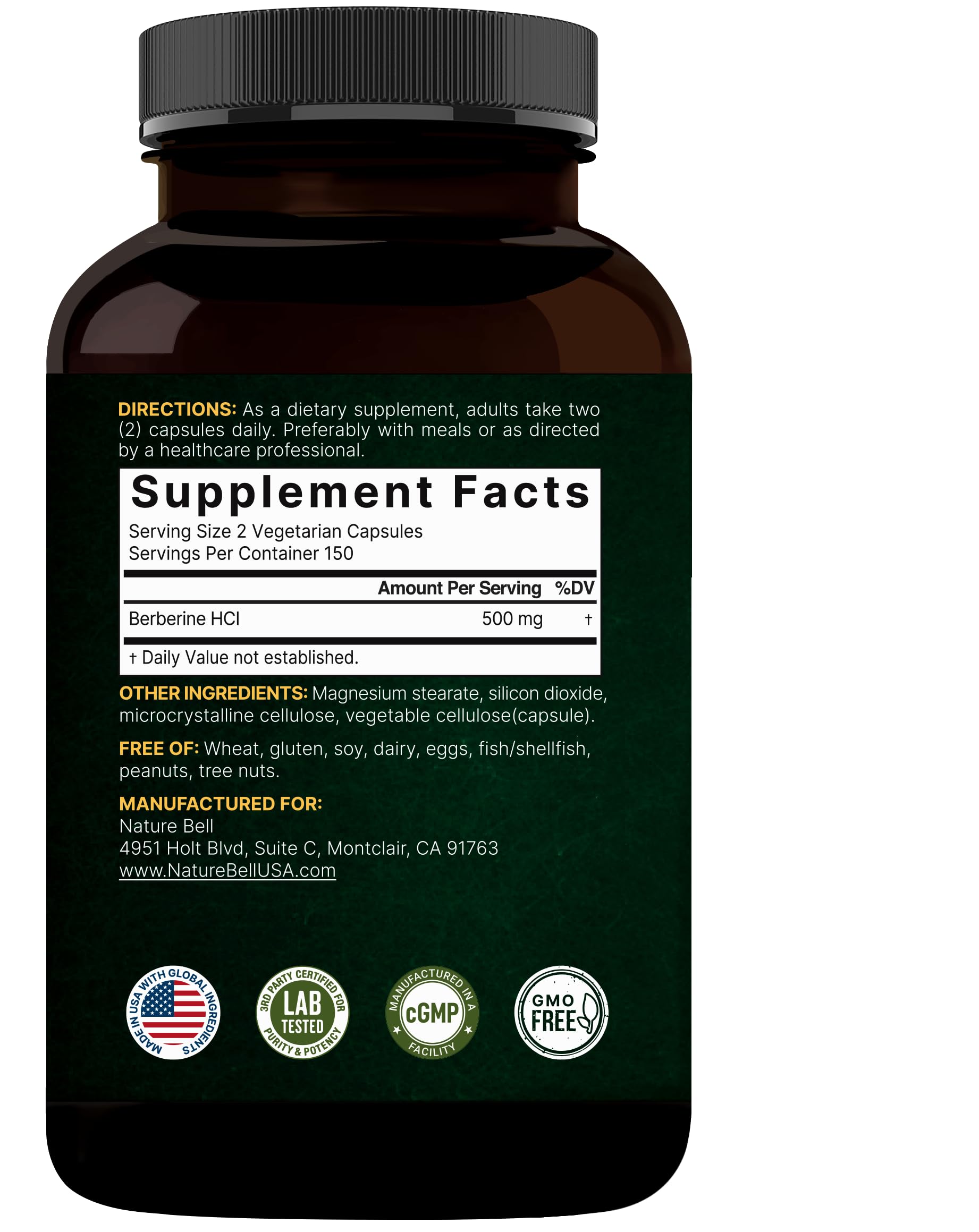 Third-party lab tested seal on product packaging