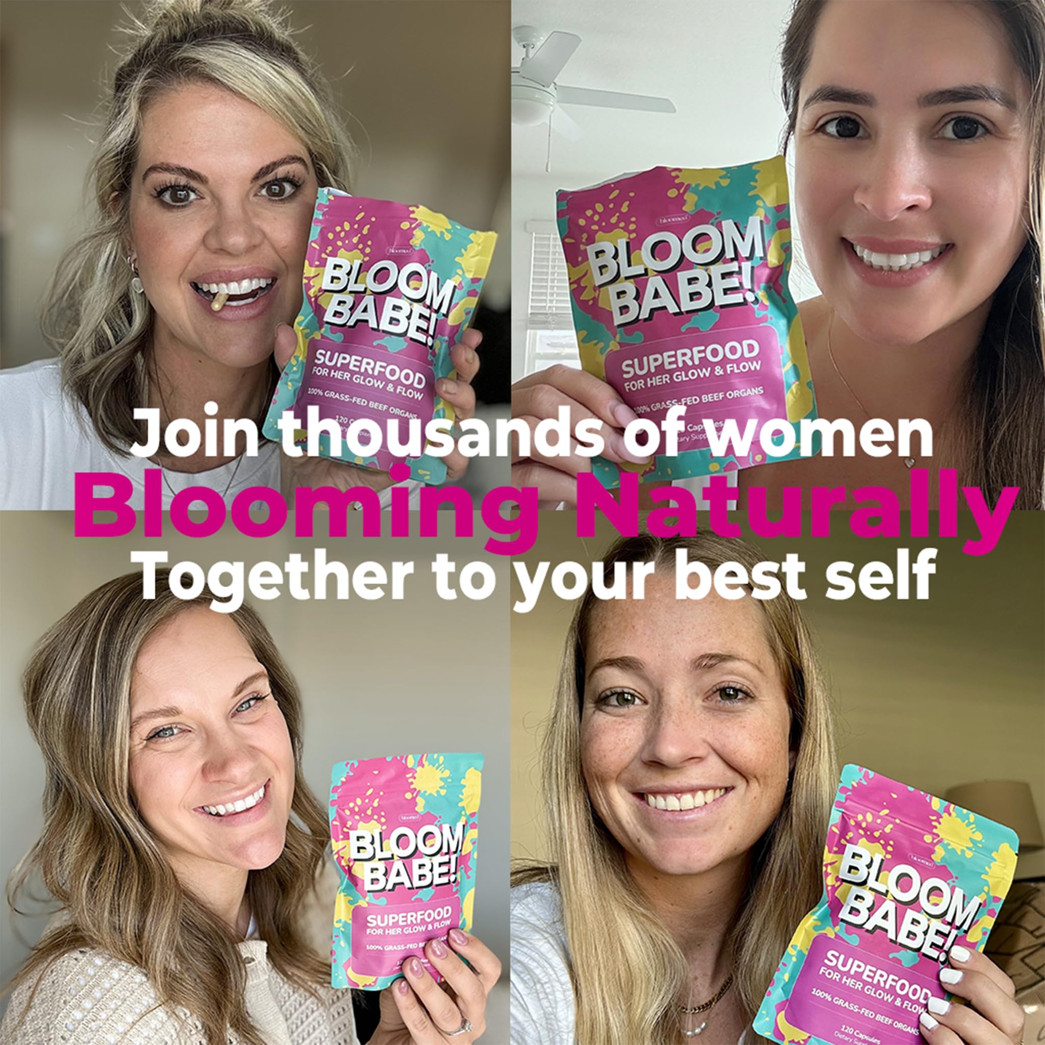 Label highlighting third-party testing, grass-fed and hormone-free beef organs