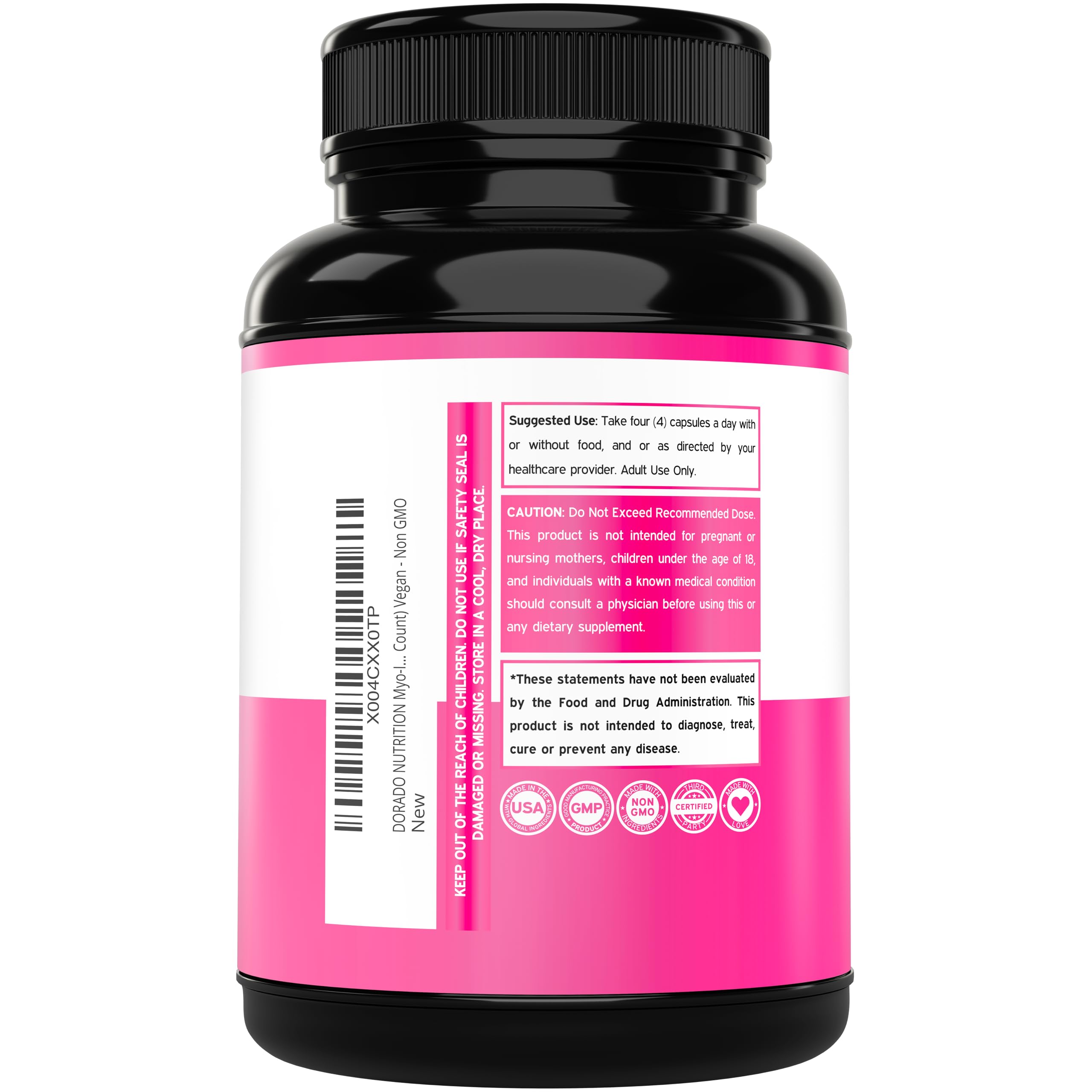 Third-party tested, vegan-safe inositol supplement