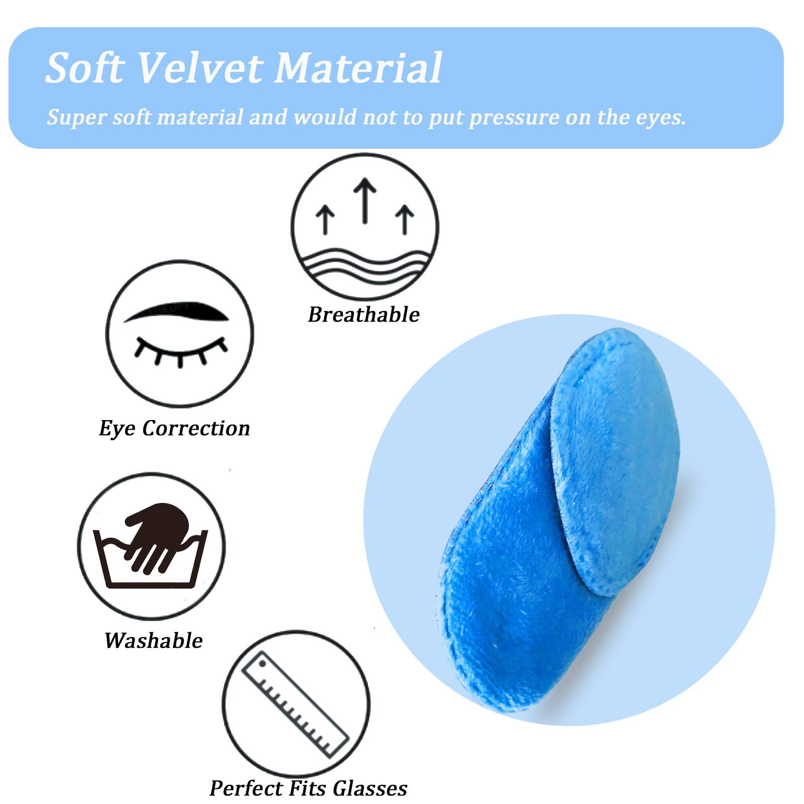 Eye patches designed to fit glasses frames for kids