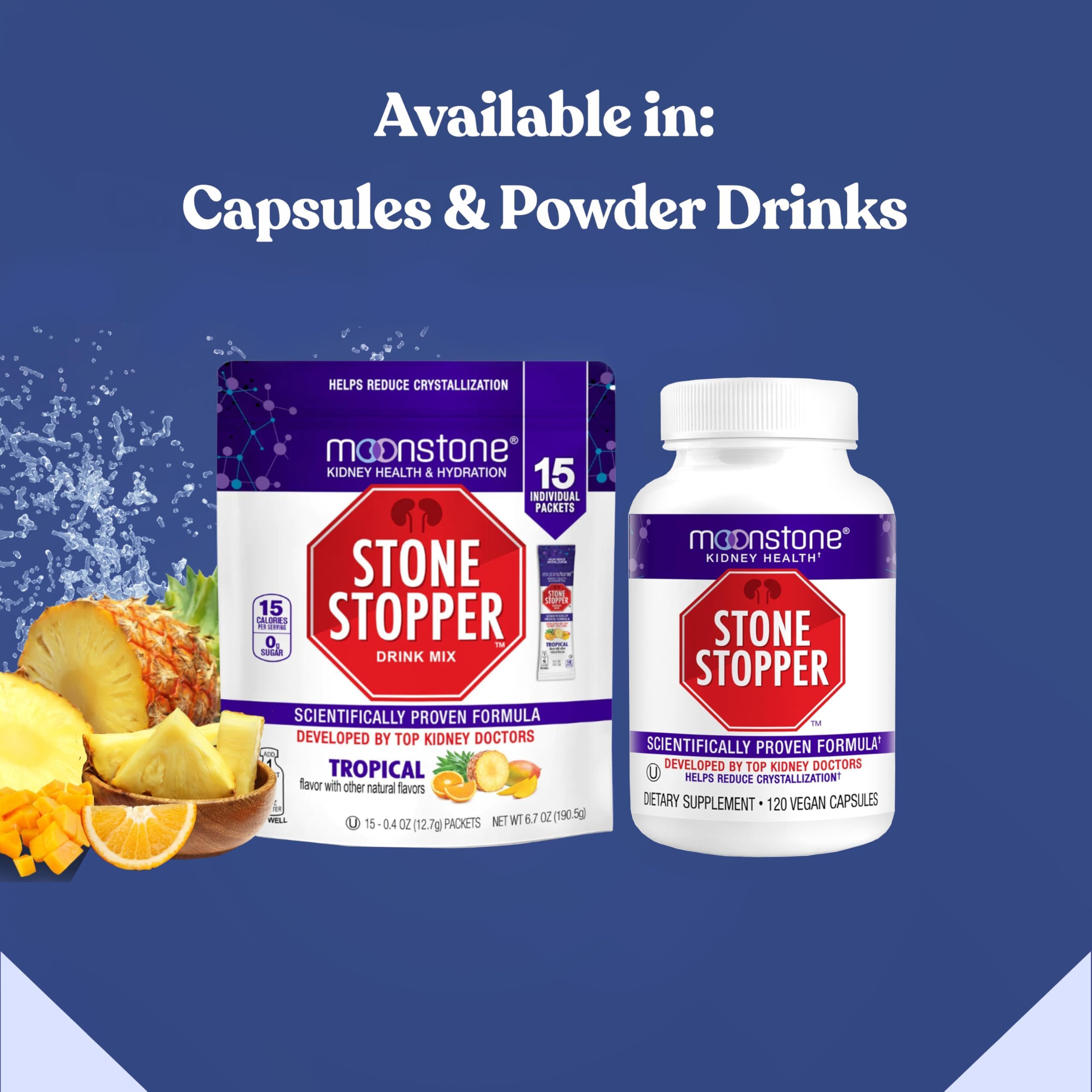 30-day supply packaging for Stone Stopper Capsules