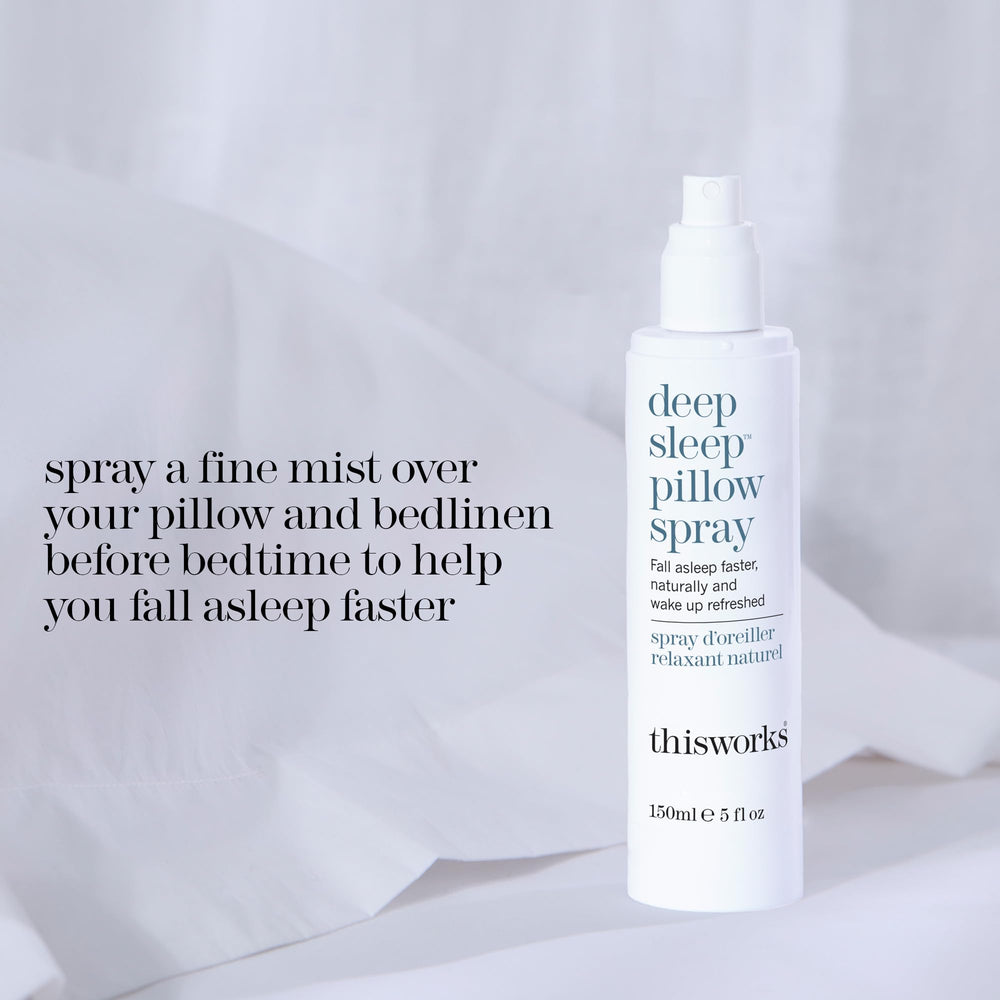 Close up of the Deep Sleep Pillow Spray label
