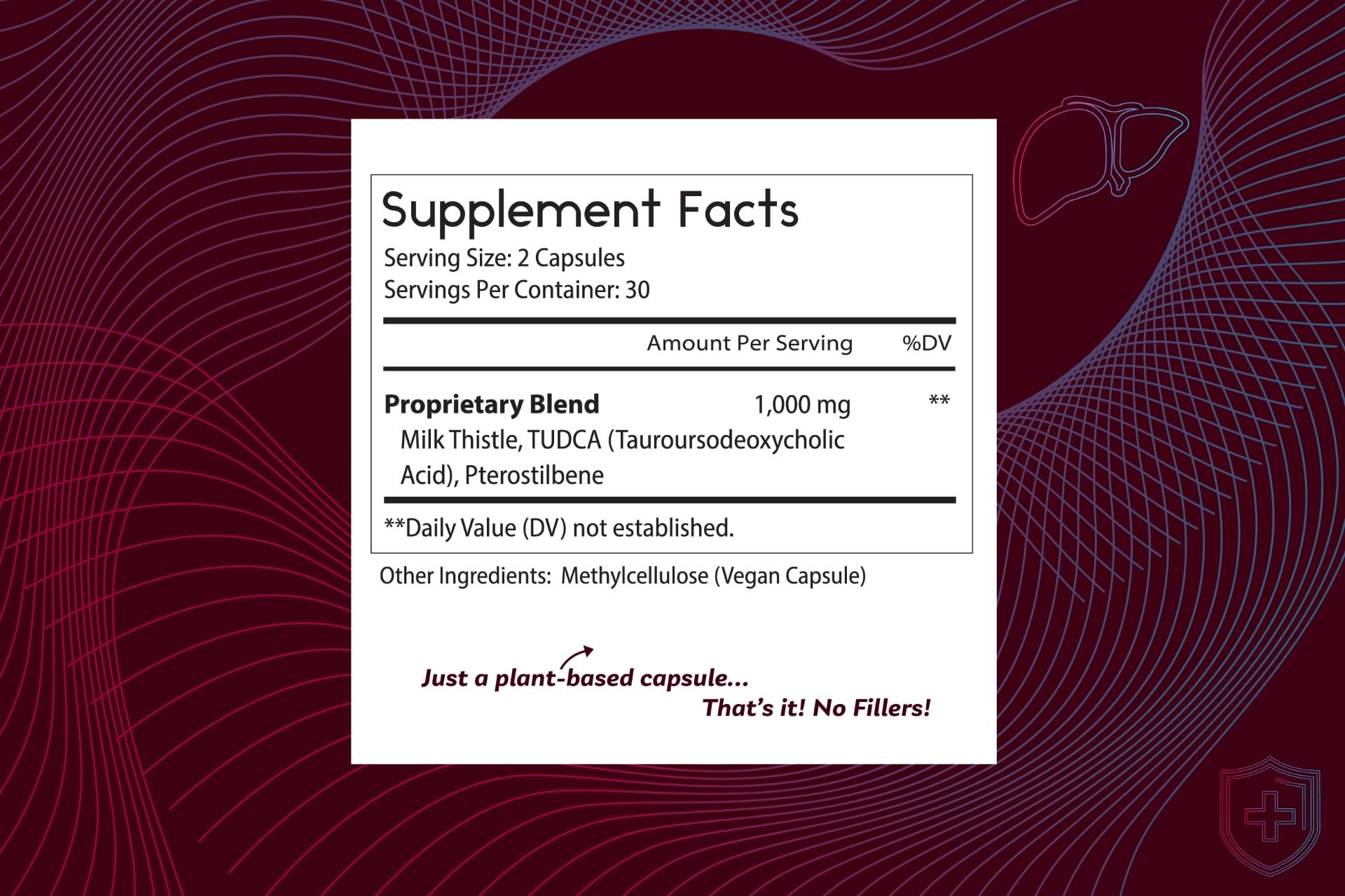 Thomas' Tudca bottle badge shows non-GMO and dairy-free formulation.