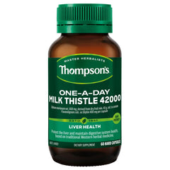 Bottle of Thompsons Milk Thistle 42,000 mg with 60 capsules