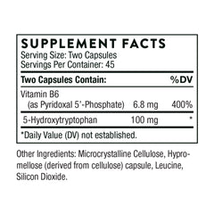 Close-up of THORNE 5-HTP 90 capsules bottle