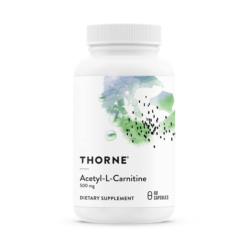 Bottle of THORNE Acetyl-L-Carnitine 500 mg - 60 capsules