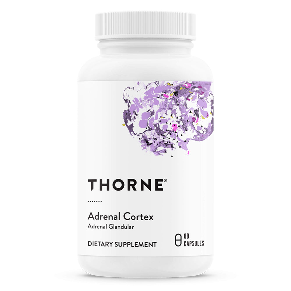 Thorne Adrenal Cortex bottle with capsules