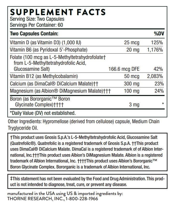 Close-up of bone health supplement capsules