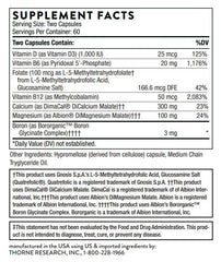 Close-up of bone health supplement capsules