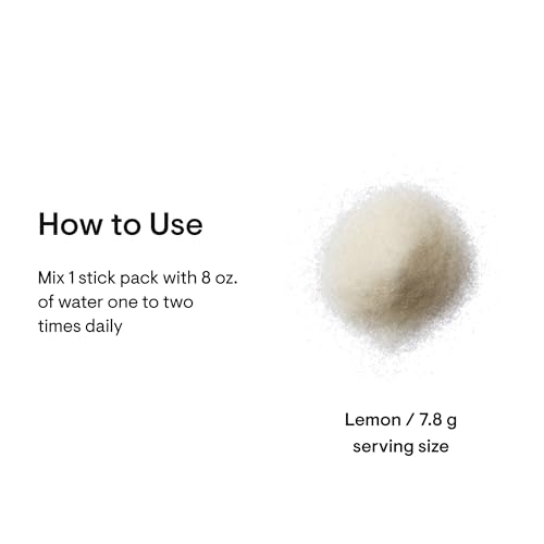 A glass showing the mixed THORNE Amino Complex Lemon beverage