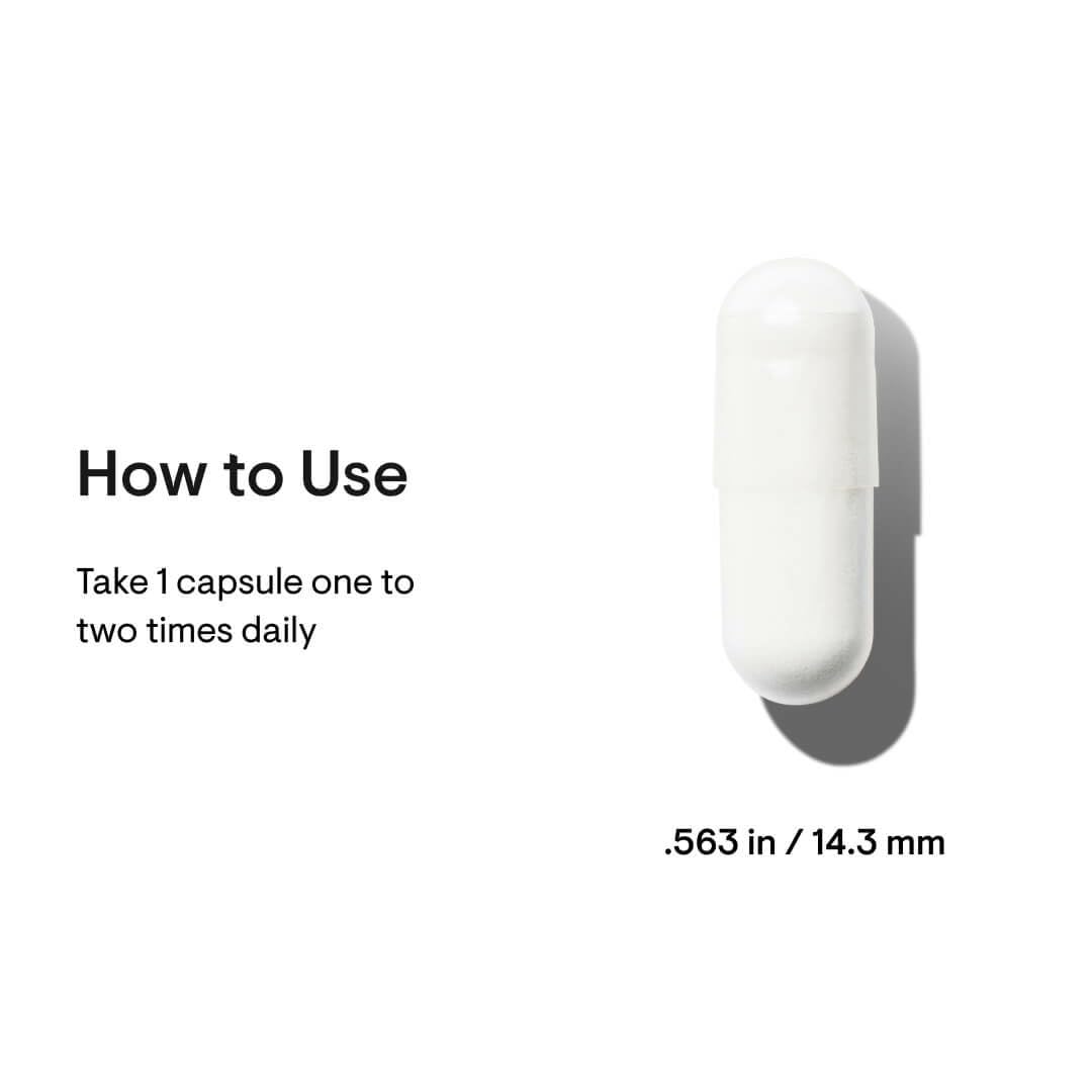 Nutrition facts panel for Thorne Biotin