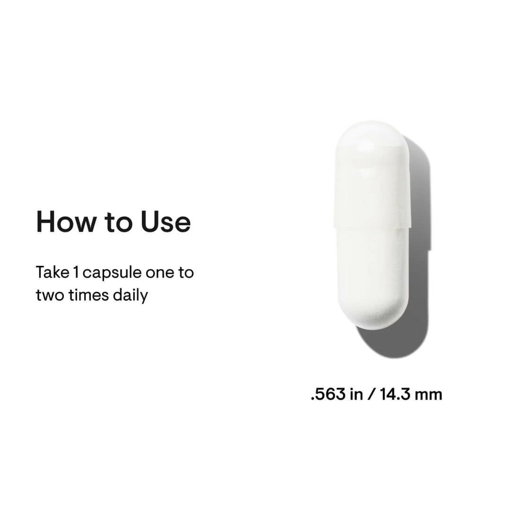 Nutrition facts panel for Thorne Biotin