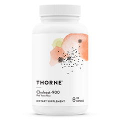 Front view of THORNE Choleast-900 Red Yeast Rice Extract bottle