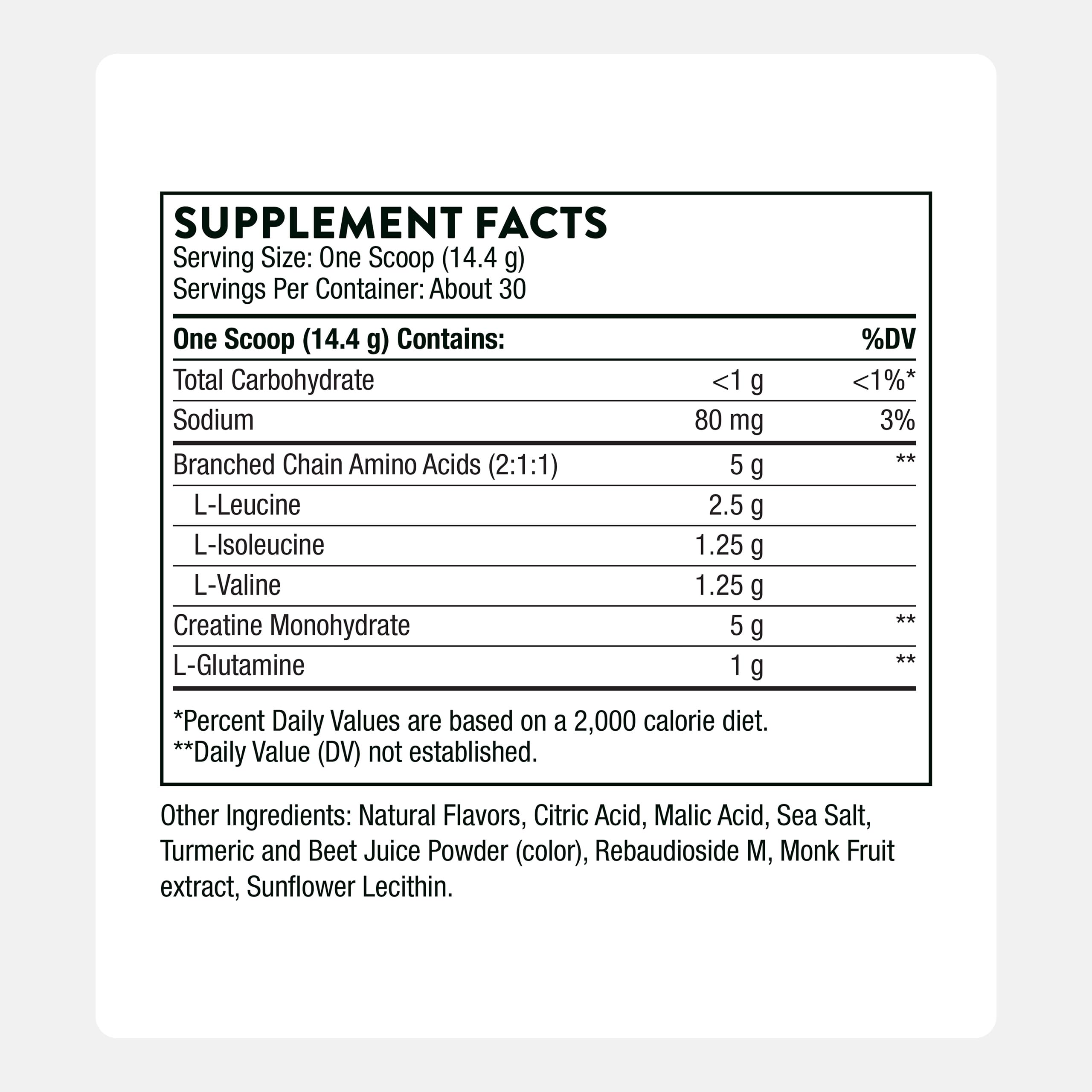 Scoop with peach mango powder beside bottle