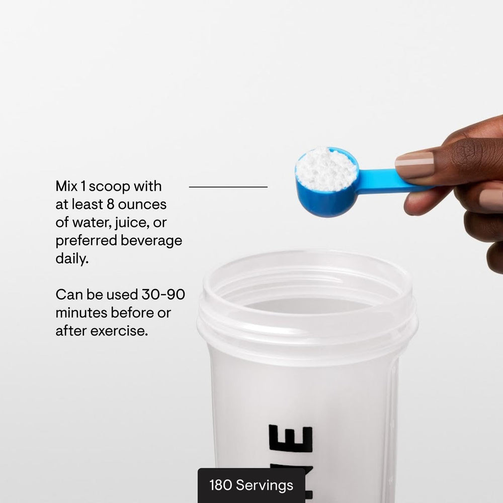 THORNE Creatine bottle side profile highlights a trusted sports brand.