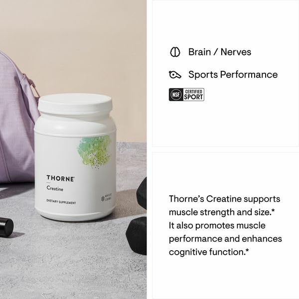 Nutrition and ingredients panel for Thorne Creatine