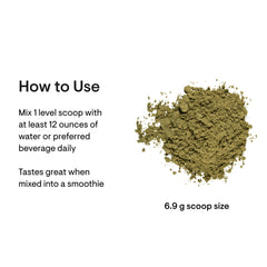 Ingredients panel of THORNE Daily Greens Plus