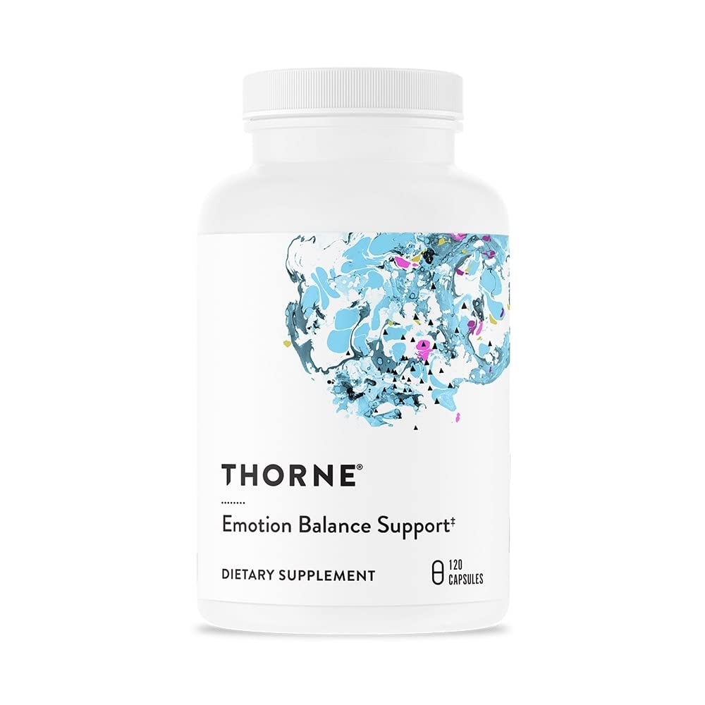 Product bottle of THORNE Emotion Balance Support with 120 capsules