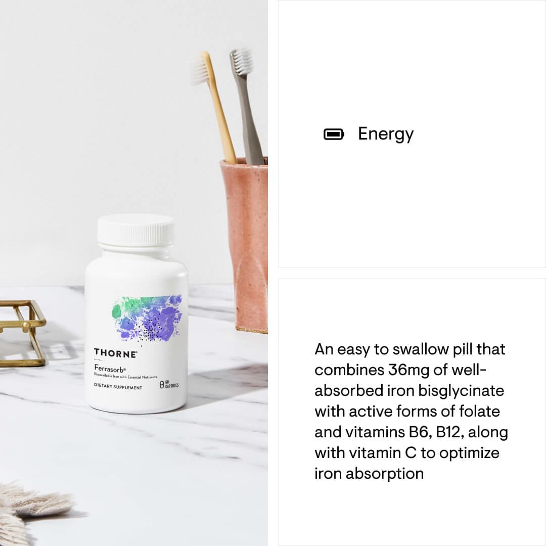 Gluten-free label on Ferrasorb bottle