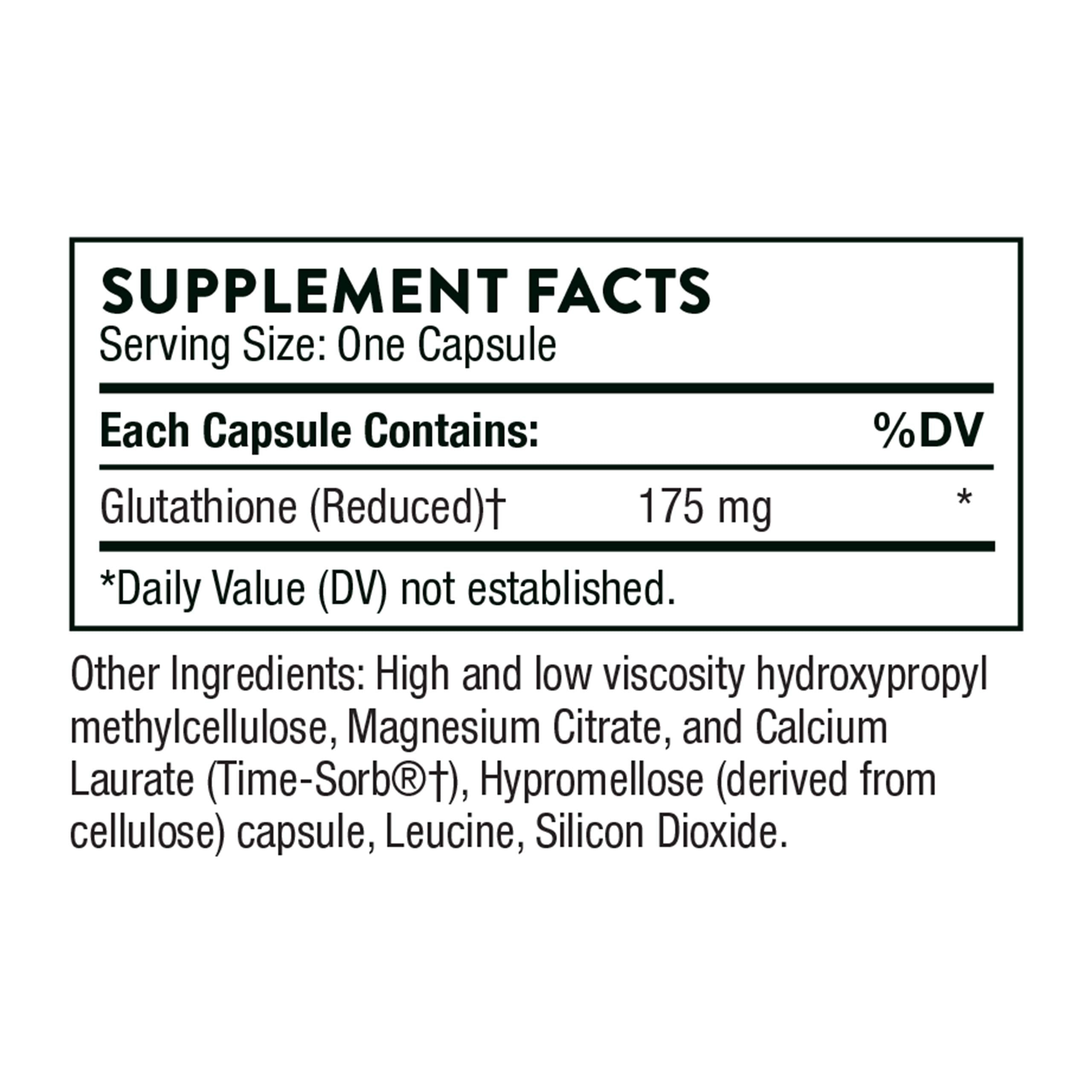 Close-up view of Glutathione-SR capsules