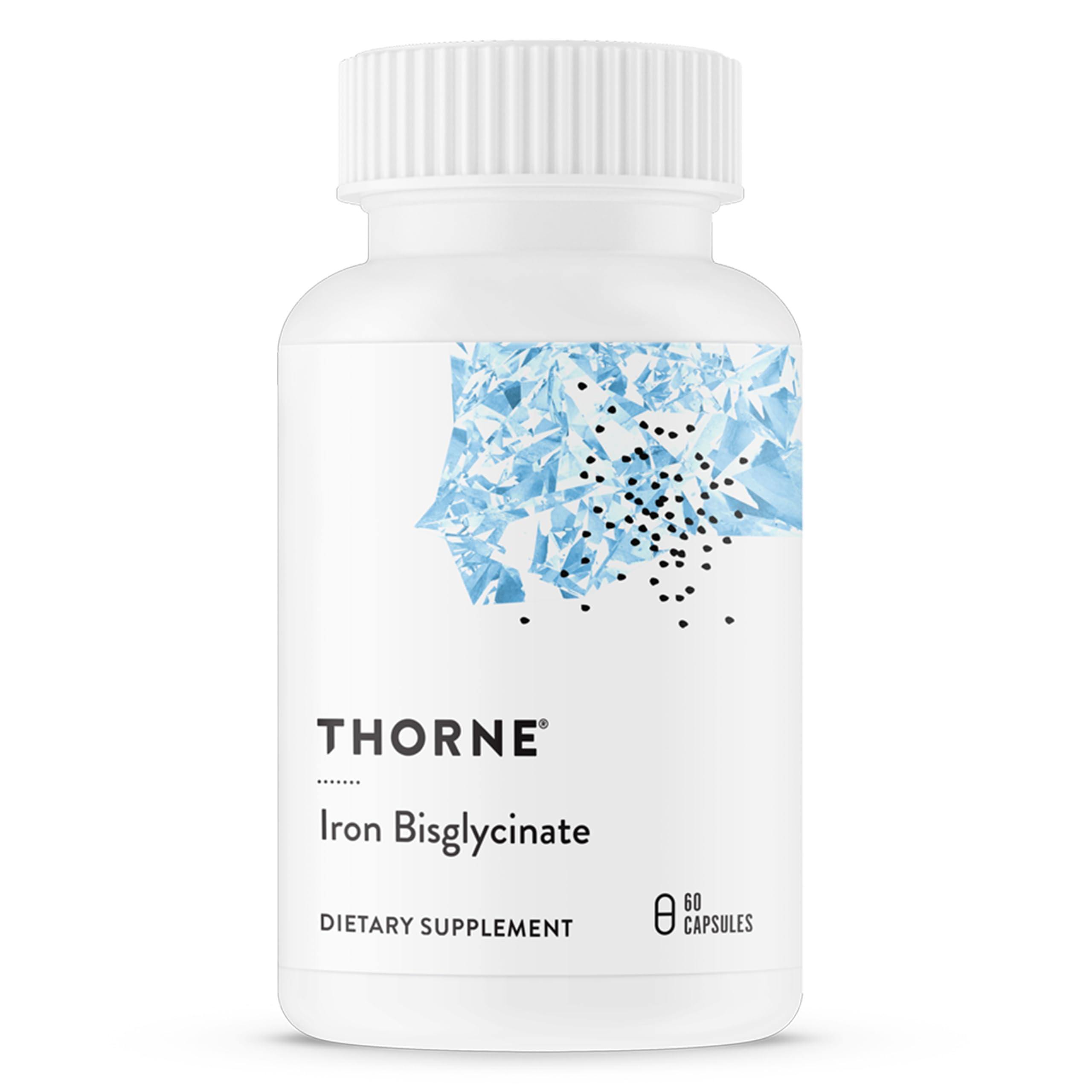 Thorne Iron Bisglycinate 25 mg bottle with 60 servings