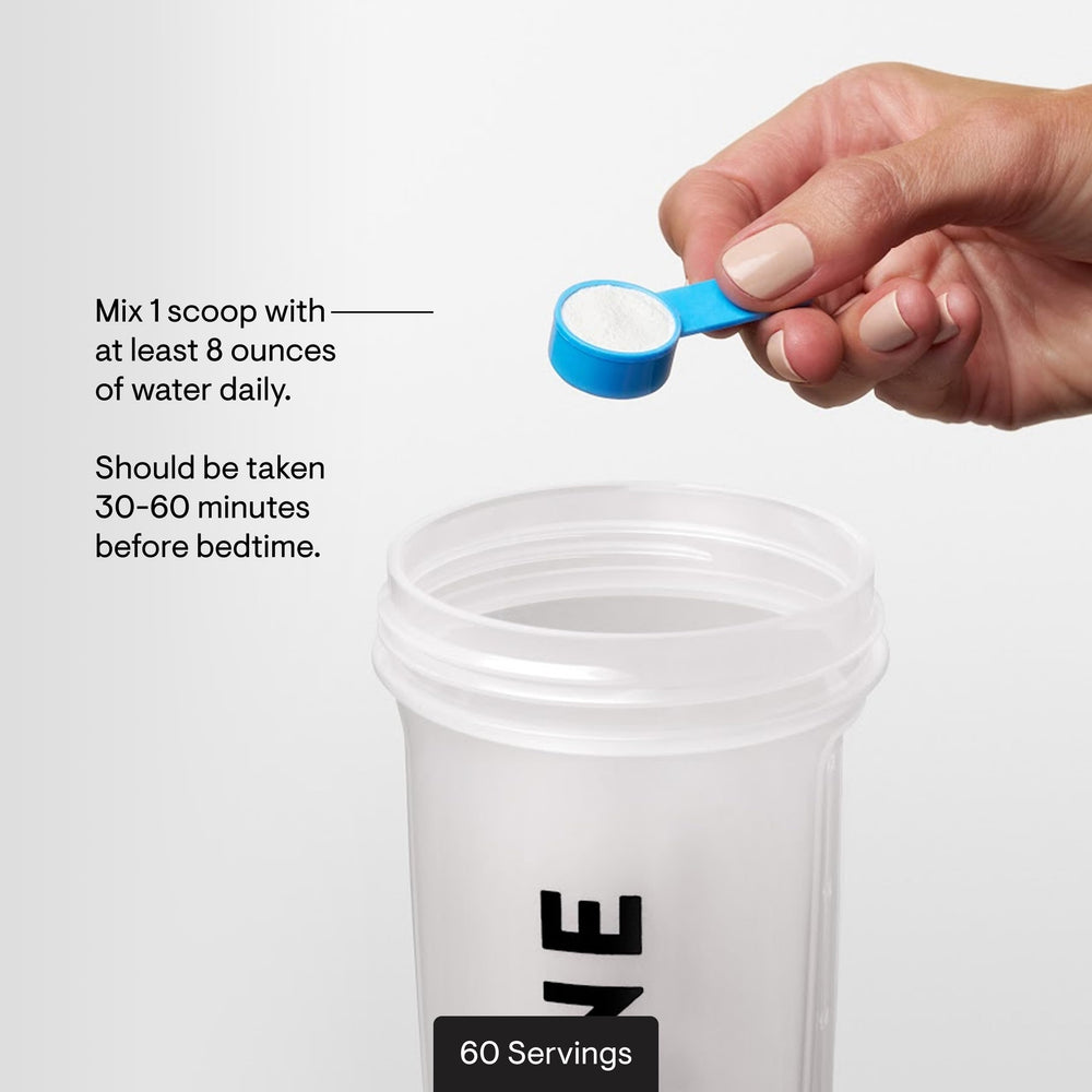 THORNE magnesium bisglycinate powder texture suggesting smooth mixing