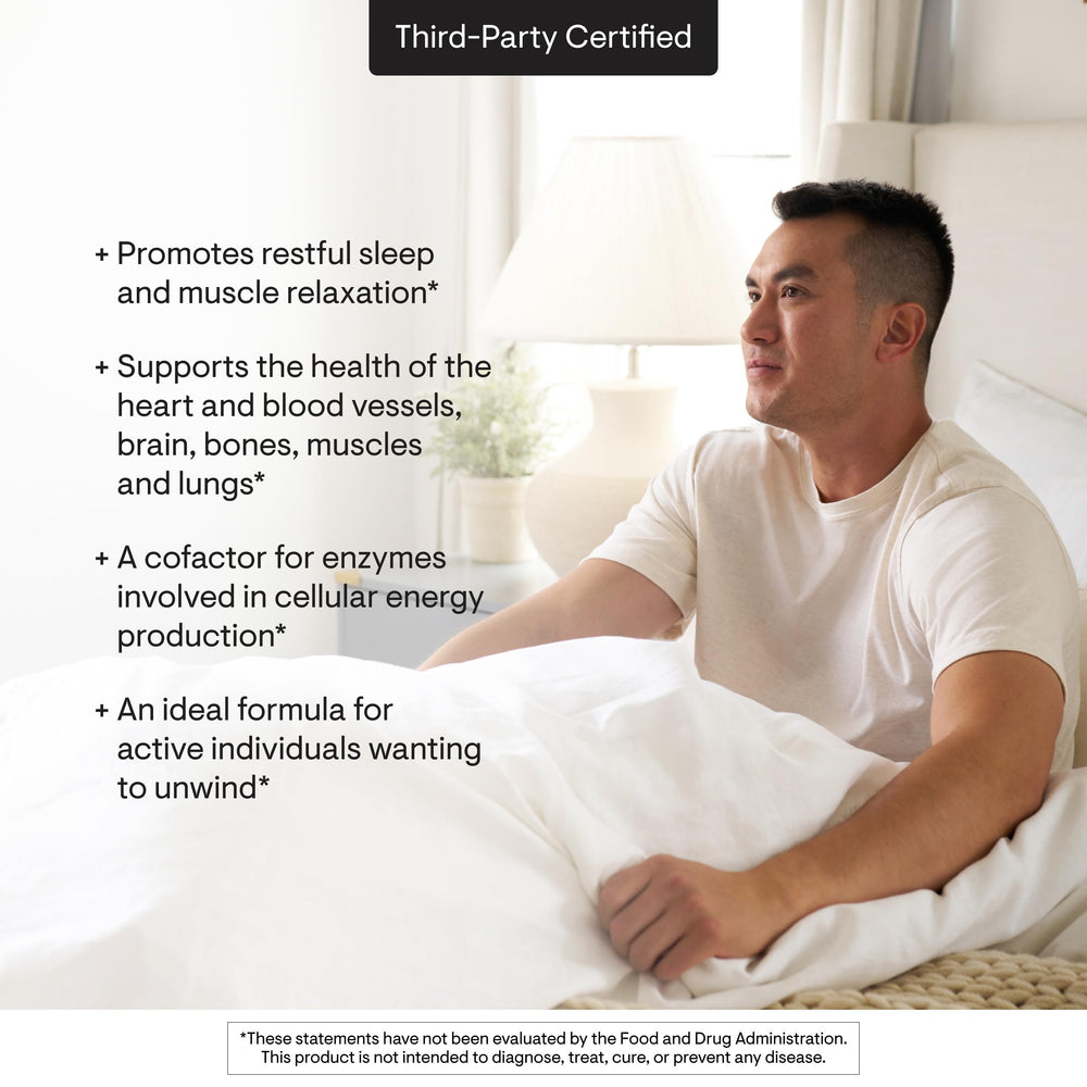 THORNE Magnesium Glycinate third-party-certification assures trusted, tested ingredients and safety.