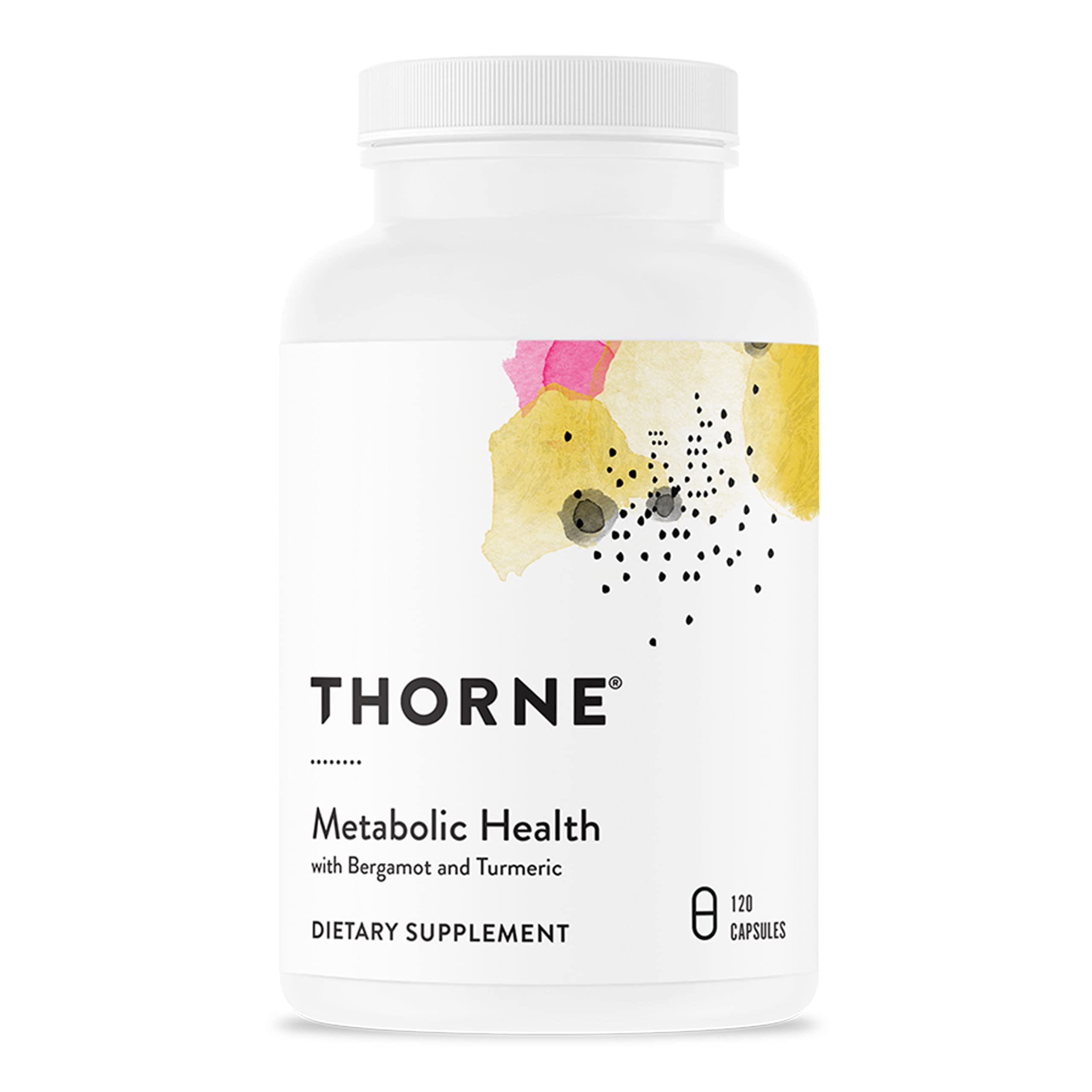 Thorne Metabolic Health bottle featuring Bergamot Turmeric formula