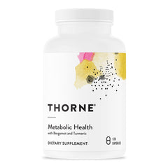 Thorne Metabolic Health bottle featuring Bergamot Turmeric formula
