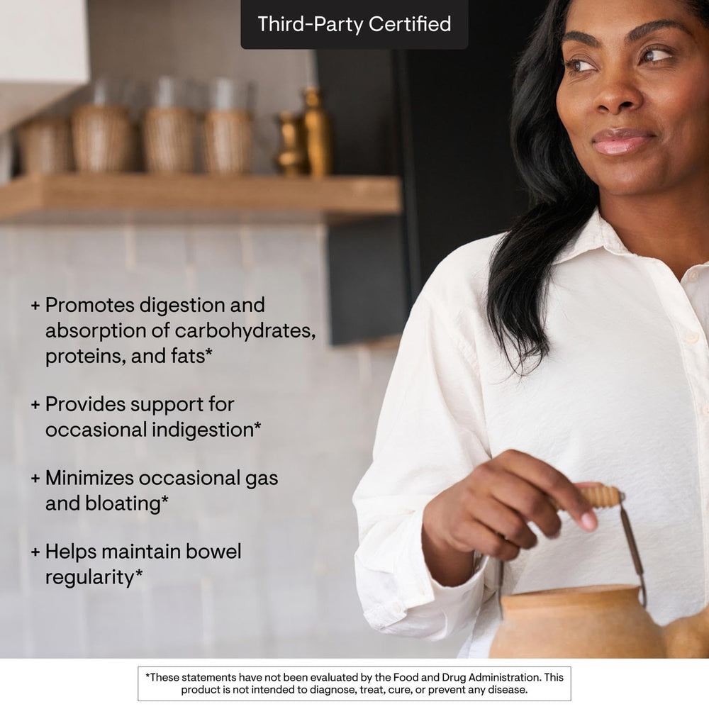 THORNE Multi Enzyme dairy-free icon; allergen-conscious formulation.